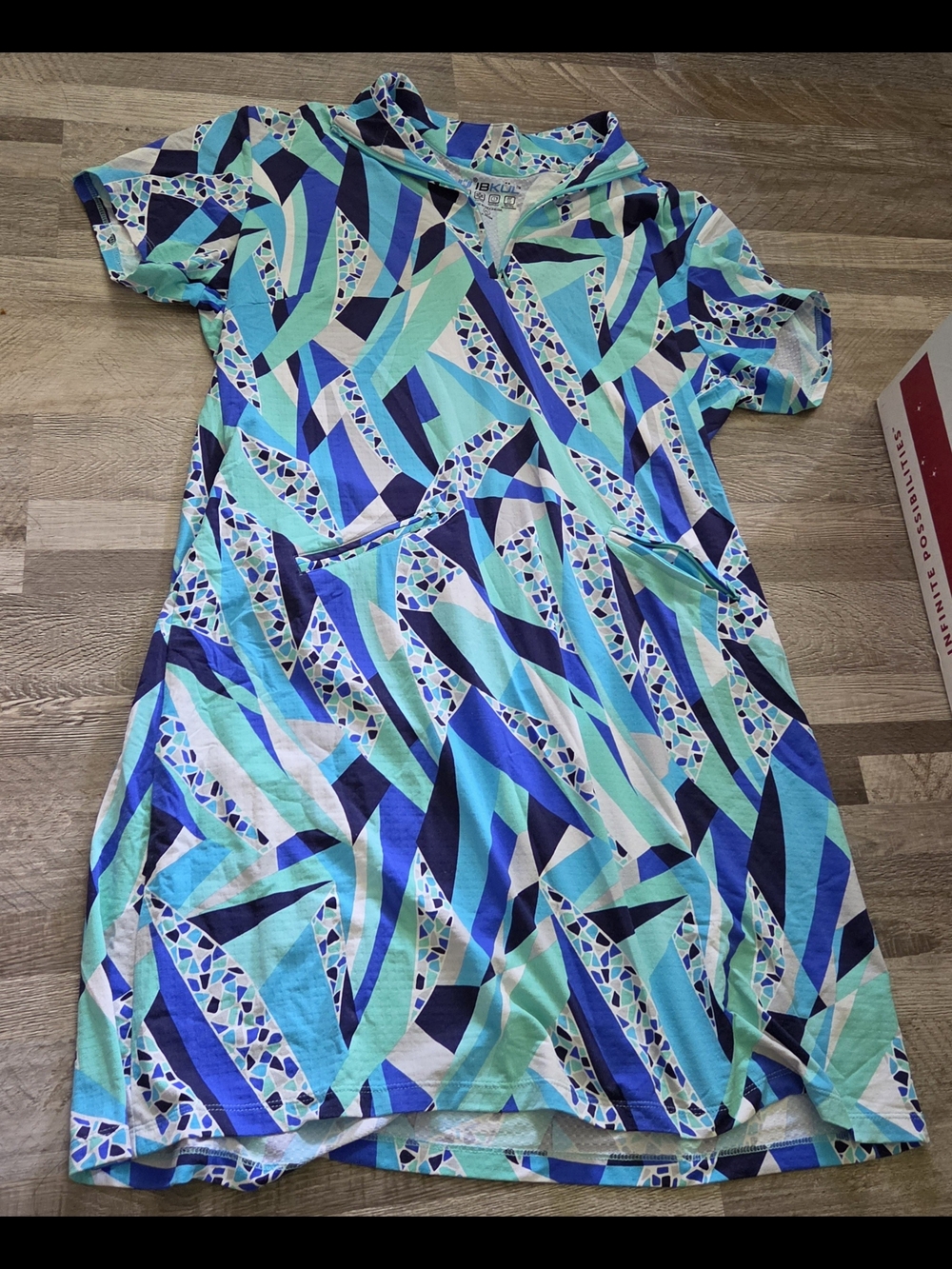 IBKÜL XL Geometric Activewear Dress Golf Tennis Sporty Chic Athletic Performance